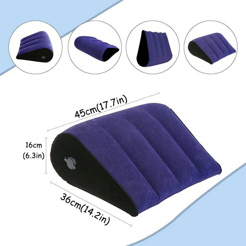 Inflatable Travel Pillow for Lumbar Yoga & Body Support Multi-Use Air Cushion