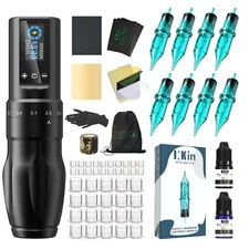 INKIN Soultats Wireless Cartridge Tattoo Machine Pen Tattoo Kits 6 Adjustable US