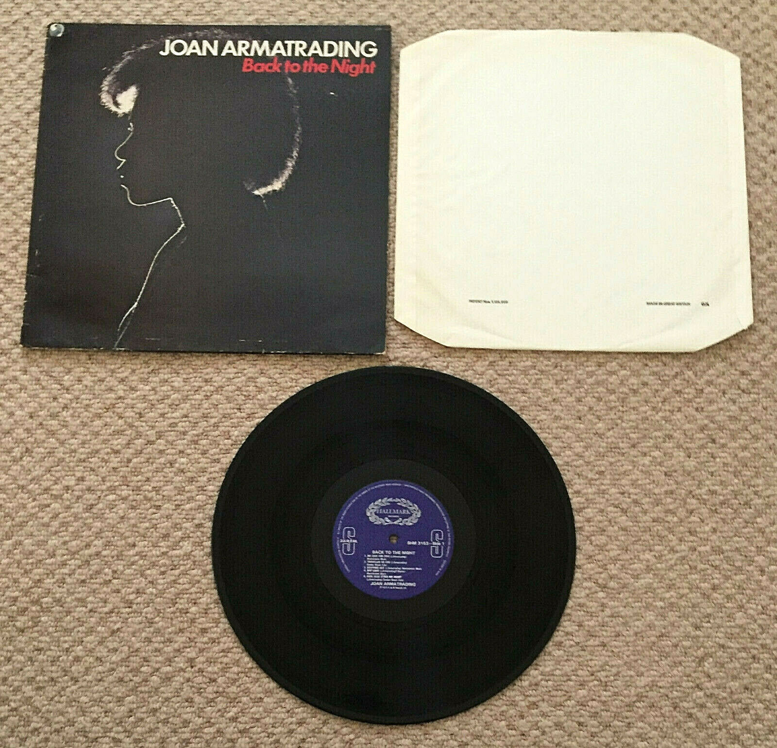 JOAN ARMATRADING - BACK TO THE NIGHT '84 REISSUE 12" LP, HALLMARK SHM 3153 EX/EX