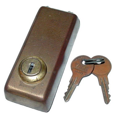 Vintage Hubbell Brass Switch Cover Fitting Toggle Light Switch Yale Cam Lock USA