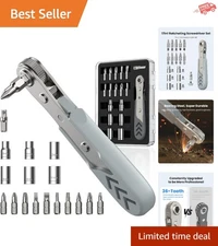 Precision 17-in-1 Right Angle Screwdriver Set with Bearing Steel Bits for Men