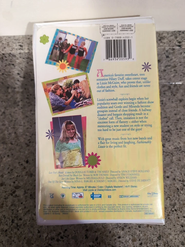 Lizzie McGuire Fashionably Lizzie TV Series, Vol. 1 VHS Tape 2003 Hilary Duff  Foto 4 de 4