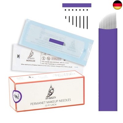 Microblading Nadeln 9Pin Flat Sloped für Augenbrauen Lippen Einweg Pre Sterile E