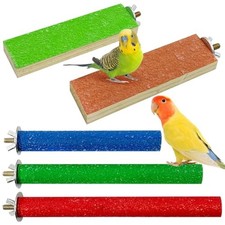 Hamiledyi 5 PCS Bird Perch Stand - Wooden Parrot Perch Stand with Colorful Sa...
