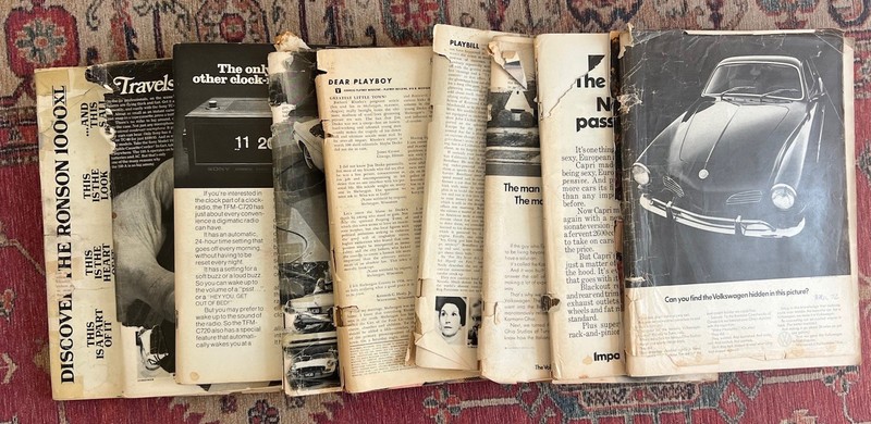 1972 1971 VINTAGE PLAYBOY MAGAZINES Lot Of 9 No Covers centerfolds Intact