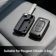 2 BUTTON CAR KEY SHELL FOB CASE CE0523 FOR PEUGEOT 307 308 407 607 CITROEN C6 C5
