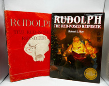2 Books Montgomery Ward 1939 Book Rudolph Red Nose Reindeer Robert May-1st Ed.