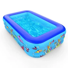 Inflatable Swimming Pool Center Lounge Family Kids Water Play Fun Backyard