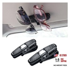 2PCS Glasses Holders for Car Sun Visor, Glasses Clip Organizer, Silver