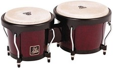 Lp Lpa601 Aspire Oak Bongos With Black Hardware Dark Wood