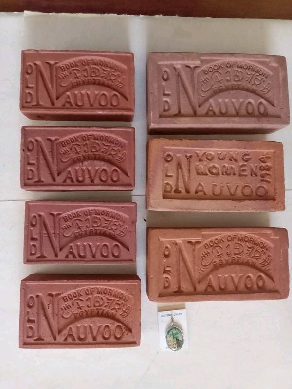 Lot of 7 RARE Vintage Old Nauvoo Bricks, Signed, Morman Women 1984, Temple Charm