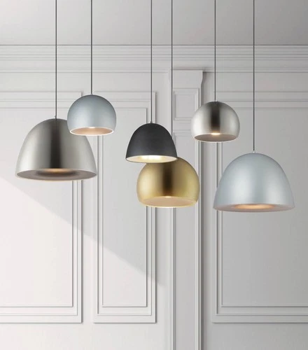 ET2 Palla 15 3/4" Wide Satin Brass Dome LED Pendant Light - Picture 7 of 7