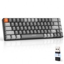 FREEWOLF K68 Compact 68 Keys Wireless Mechanical Gaming Keyboard Hot Swappable