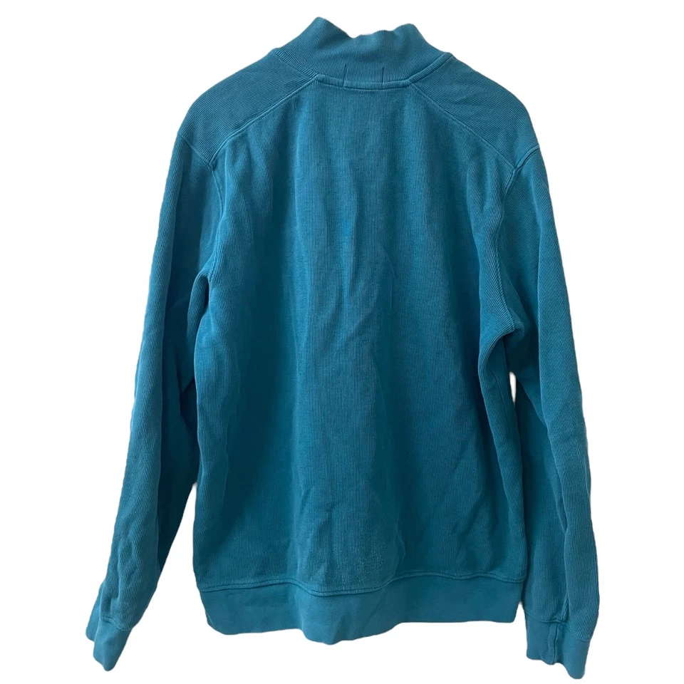 Southern Tide Sweater Mens Sz L Green Cotton Quarter Zip The Skipjack Sweatshirt - Image 2 of 4