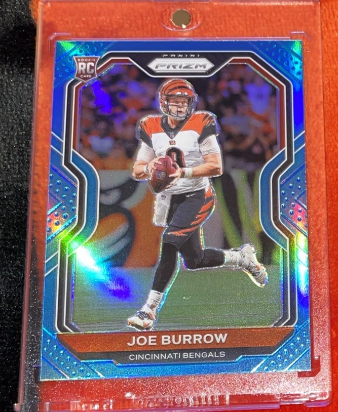 2020 Prizm Joe Burrow Light Blue SP Rookie #307 Bengals view 2