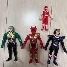 Juego de 4 figuras Maskman Sofubi Rojo Baraba Fumin Oyobu De colección