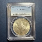 1922 Peace Dollar $1 PCGS MS63 PCGS