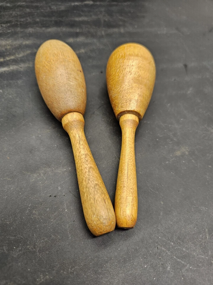 Antiguo Calcetín de Madera Darner Reparar Huevo Dos Piezas Herramienta de Costura Lote (2) Foto 4 de 4