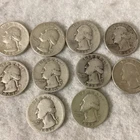 1934 To 1959 PDS Washington Quarters Lot 10 Coins Uncirculated