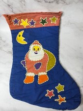 Vintage Stitched Santa Stocking