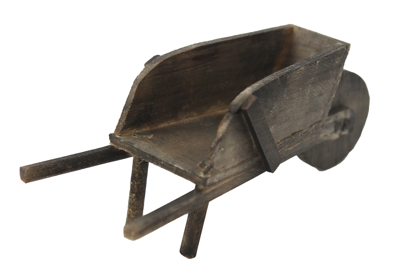 Dolls House Rustic Wheelbarrow Garden Planter Cart Mexican Yard Stable Furniture