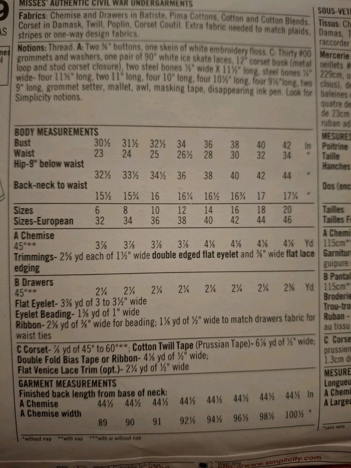 Simplicity Pattern 9769 The Fashion Historian Women's Size RR 14-20 - Image 3 of 4