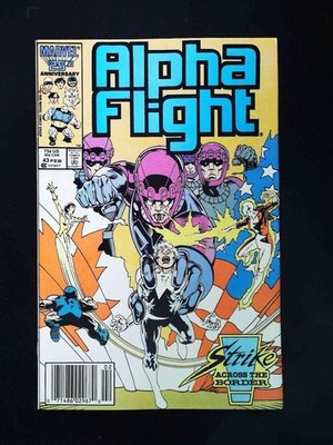Alpha Flight #43  Marvel Comics 1987 Vf+ Newsstand