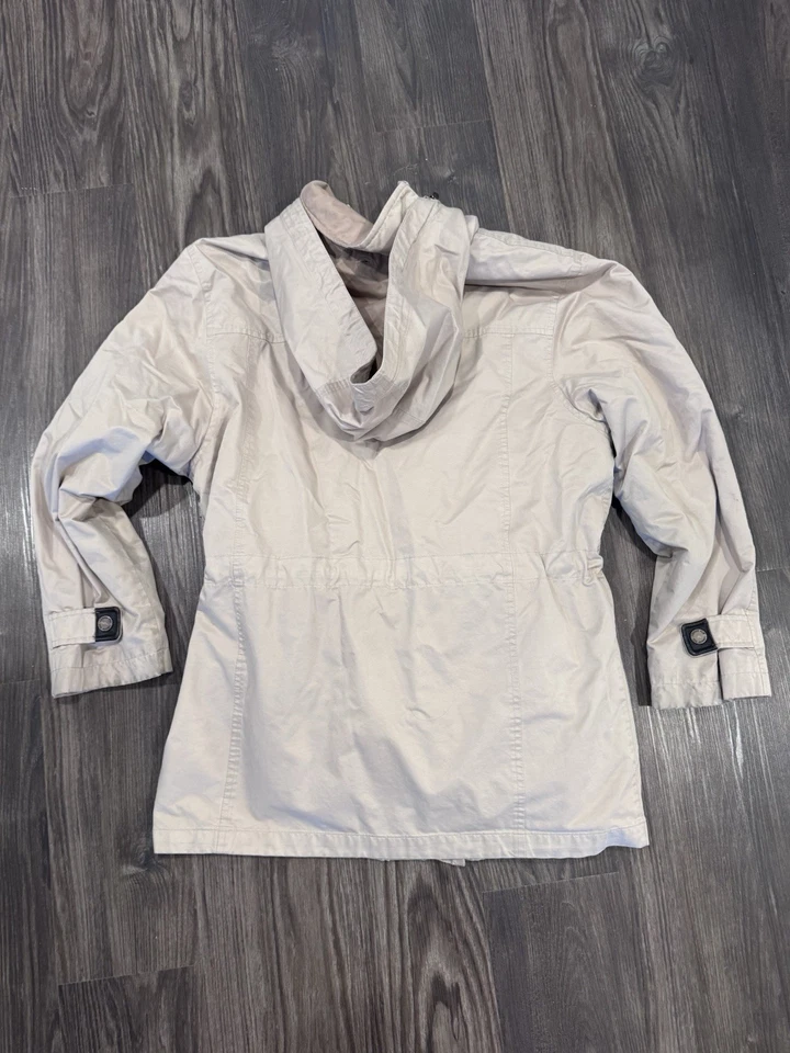 London Fog Trench Coat Womens L Beige Heritage Removable Lining Hood Classiccore - Image 2 of 4