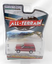 1:64 Scale 1985 Jeep cherokee Pioneer Diecast Model - Red - Greenlight #35210-A