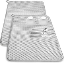 2 Pack Microfiber Dish Drying Mat,24x17" Large Size Highly Absorbent Dish Dra...