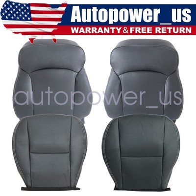 For 2014-2016 Subaru Forester Driver Passenger Side Leather AC Seat Cover Black