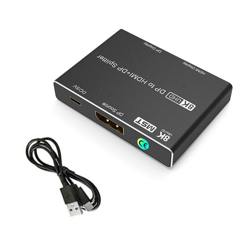 DisplayPort Splitter 8K DP to DP+HDMI Splitter 8K30Hz 4K120Hz MST SST HDR 4:2:2 - Picture 3 of 12