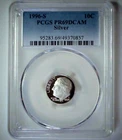 1996-S 10C Roosevelt Dime  PCGS PR69DCAM 90% Silver 26rtt0214-1
