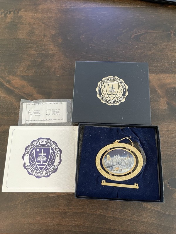 University of Notre Dame 1995 Christmas at the Grotto Annual Christmas Ornament