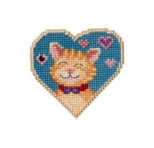 Kitty Love Cat Spring Beaded Cross Stitch Magnet Ornament Kit Mill Hill Beads