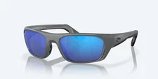 NEW Costa Del Mar Whitetip PRO Matte Gray / Blue Mirror POLARIZED Glass 580G