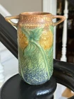 1930 Roseville Sunflower Vase 485-6”  - Crazing