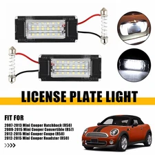 White LED License Plate Light For 2007-2015 Mini Cooper R56 R57 R58 R59 6000K US