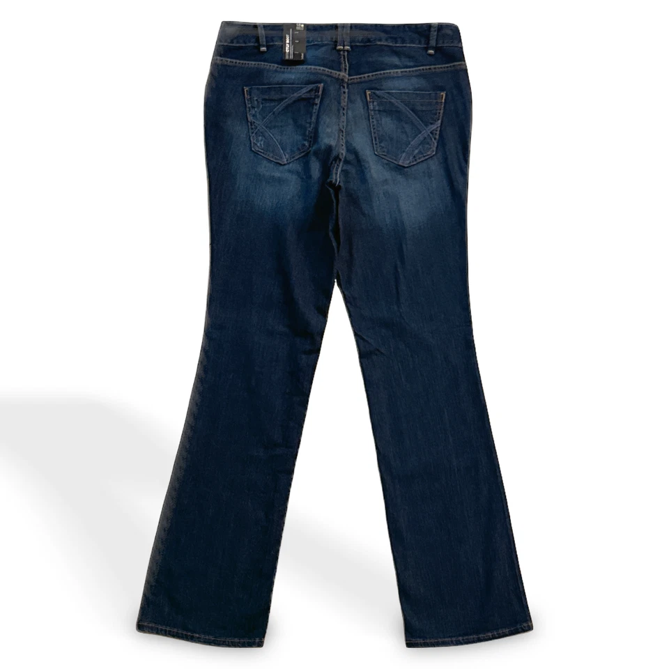 Pantalones de mezclilla Lane Bryant para mujer azules bootcut 18 ALTOS algodón elástico nuevos con etiquetas Foto 2 de 4