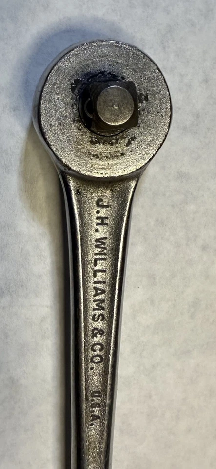 Vintage J.H. Williams S-53A Super Ratchet 1/2" Drive 15" Long Chrome USA - Image 4 of 4