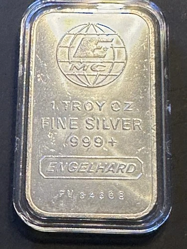 ENGELHARD 1 TROY OZ. Silver Bar  Collectible Bullion PV34608–Uncirculated