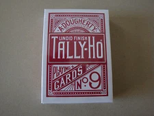 TALLY-HO TITANIUM ED. CIRCLE BACK RED DECK OF PLAYING CARDS POKER USPCC MAGIC