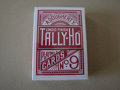 TALLY-HO TITANIUM ED. CIRCLE BACK RED DECK OF PLAYING CARDS POKER USPCC MAGIC