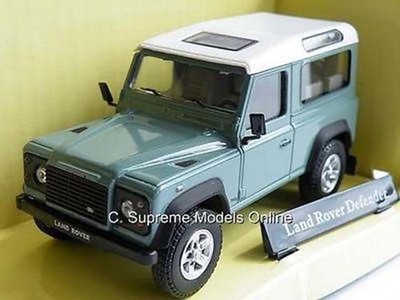 Land Rover Defender 4X4 Coche Modelo 1:43 Talla 90 K8Q SWB Luz Verde Cararama