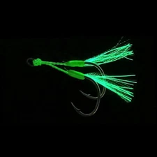 10Pairs Double Assist Hooks High Carbon Steel Jig Hook Big Game Saltwater