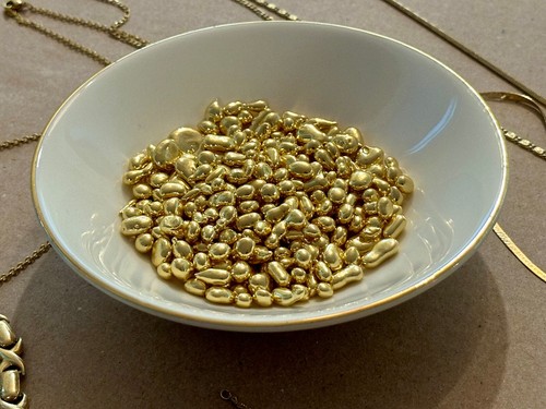 2 Ounces Beautiful 24K Gold Filled Bullion Solid Granules Beads 4 Art Jewelry OZ