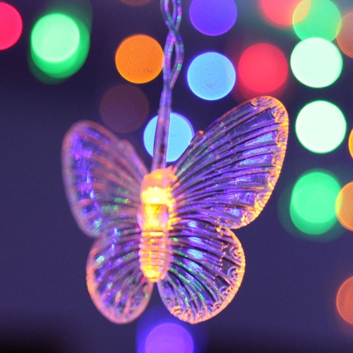 95 Butterfly LED String Curtain Lights Colorful Wedding Children Room Decor Lamp - Picture 5 of 10