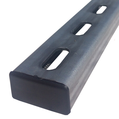 21mm Black Plastic End Caps x 100 Quantity
