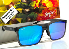 NEW Maui Jim HONOKALANI Transparent Grey POLARIZED Blue Lens Sunglass B455-14
