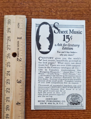 The Ladies Home Journal 1924 Advertisement Century Music Publishing Co NYC